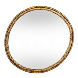 Hill Interiors Nahla Medium Mirror With Dimpled Frame - Glass - L4 X W78 X H73 Cm - Gold