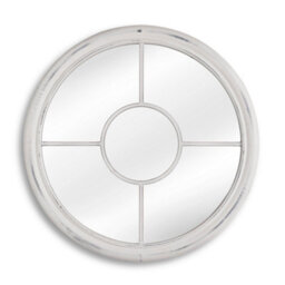 Nielsen Beth Round Modern Wooden Porthole Wall Mirror 50 Cm - thumbnail 1