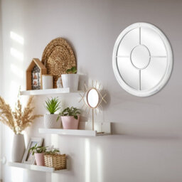 Nielsen Beth Round Modern Wooden Porthole Wall Mirror 50 Cm - thumbnail 2