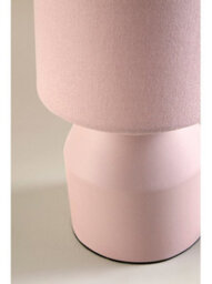 Deenz Modern Chic Ceramic Beside Table Lamp Clean Line Miniature Silhouette Style Fabric Texture Shade Aesthetic Pink 26 X 14 Cm - thumbnail 2