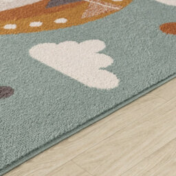 Livabliss Ankara-Kids Multicoloured Grey Blue Washable Rug For Children's Rooms 120 X 170 Cm Easy Care, Non Shedding - thumbnail 3