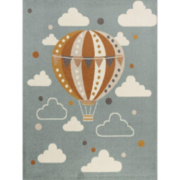 Livabliss Ankara-Kids Multicoloured Grey Blue Washable Rug For Children's Rooms 120 X 170 Cm Easy Care, Non Shedding - thumbnail 1