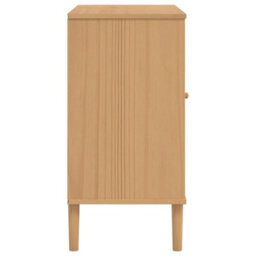 Berkfield Sideboard Senja Rattan Look Brown 80X40X80 Cm Solid Wood Pine - thumbnail 7