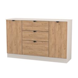 Varese Ready Assembled Matt Kashmir 3 Drawer Sideboard (H)785mm (W)1254mm (D)400mm - thumbnail 3