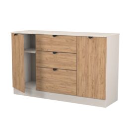 Varese Ready Assembled Matt Kashmir 3 Drawer Sideboard (H)785mm (W)1254mm (D)400mm - thumbnail 5