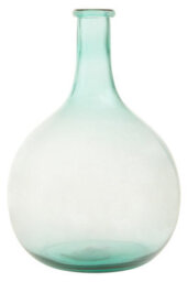 Orsina Blue Glass Vase, Minimalist Large Flower Vase, Decorative Glass Vase In Ombre Finish, Flower Vase For Home