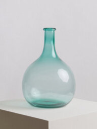 Orsina Blue Glass Vase, Minimalist Large Flower Vase, Decorative Glass Vase In Ombre Finish, Flower Vase For Home - thumbnail 3
