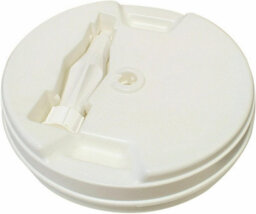 2X White Round Parasol Base Capacity 13 Litres Suitable For Pole Size 18 - 32mm - thumbnail 2
