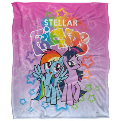 My Little Pony Stellar Friends Silky Supersoft Blanket Multicoloured (One Size) - image 1