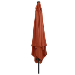 Berkfield Modern Garden Parasol Red, Black 295 X 295 X 245 Cm Polyester, Steel