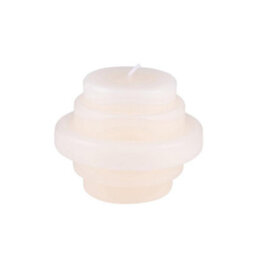 EDCO Arti Casa Round Candle Set Of 3 Unscented Wax Decor (Purple Cream) - thumbnail 4