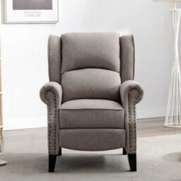 More4Homes Charlotte Modern Fabric Pushback Recliner Armchair Sofa Accent Chair Reclining (Pumice) - thumbnail 7