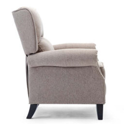 More4Homes Charlotte Modern Fabric Pushback Recliner Armchair Sofa Accent Chair Reclining (Pumice) - thumbnail 4