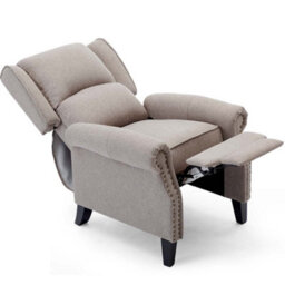 More4Homes Charlotte Modern Fabric Pushback Recliner Armchair Sofa Accent Chair Reclining (Pumice) - thumbnail 3