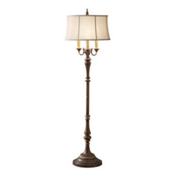 Luminosa Lighting Elstead Gibson 4 Light Floor Lamp Antique Brown, E27 - thumbnail 1