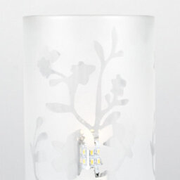 Valuelights Modern Floral Design Glass And Polished Chrome Touch Bedside Table Lamp - thumbnail 6
