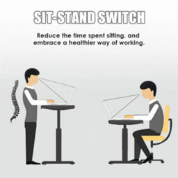 Mobile Standing Desk Height Adjustable Computer Desk W Rolling Casters Brown - thumbnail 3