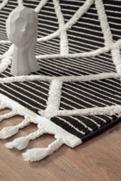 The Rugs Scandi Collection Area Rugs - Scandinavian Design Living Room Rugs And Runners In Anthracite-White - thumbnail 4