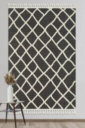 The Rugs Scandi Collection Area Rugs - Scandinavian Design Living Room Rugs And Runners In Anthracite-White - thumbnail 2