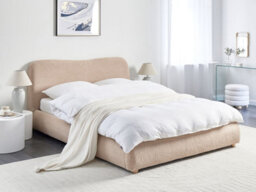 Beliani Ottoman Bed Boucle Blagnac 160 X 200 Cm (Eu King Size) Beige - thumbnail 2