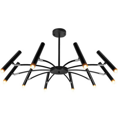 Long Life Lamps Company 10 Lamp Ceiling Black Cluster Sputnik Pendant Light Adjustable Beam Angle K405 With G9 - image 1