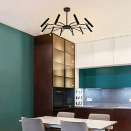 Long Life Lamps Company 10 Lamp Ceiling Black Cluster Sputnik Pendant Light Adjustable Beam Angle K405 With G9 - thumbnail 8