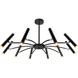 Long Life Lamps Company 10 Lamp Ceiling Black Cluster Sputnik Pendant Light Adjustable Beam Angle K405 With G9 - thumbnail 1