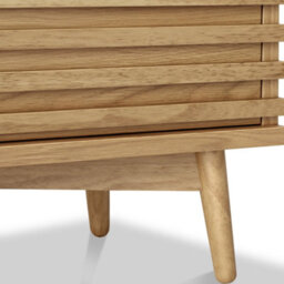 Kari Light Oak 2 Drawer Bedside Table - By Roseland Furniture - thumbnail 7