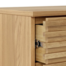Kari Light Oak 2 Drawer Bedside Table - By Roseland Furniture - thumbnail 5