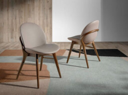 Angel Cerda Elegant Dark Mink Leatherette Dining Chair For Modern Interiors - thumbnail 2
