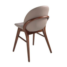 Angel Cerda Elegant Dark Mink Leatherette Dining Chair For Modern Interiors - thumbnail 6