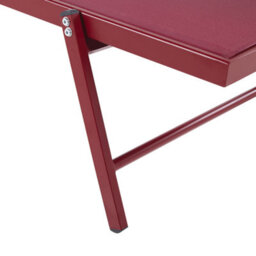Beliani Sun Lounger Portofino Reclining Metal Burgundy - thumbnail 7