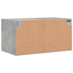 Walplus Wall Cabinets With Glass Doors 2 Pcs Concrete Grey 68.5X37X35 Cm - thumbnail 9