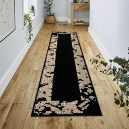 RugsX Carpet, Runner Allure 1965 Frame - Structural, Stylish, Glamour Black Gold 60X250 Cm - thumbnail 5