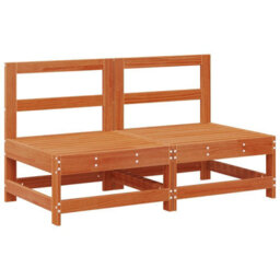 Walplus Garden Middle Sofa Solid Pine Wood Wax Brown 124 X 62 X 70.5 Cm - thumbnail 2