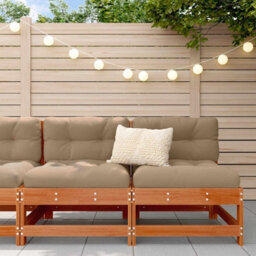 Walplus Garden Middle Sofa Solid Pine Wood Wax Brown 124 X 62 X 70.5 Cm - thumbnail 1