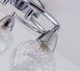 Harper Living Bolla 3Xg9 Energy Saving Led Semi Flush Ceiling Light, Swirl Arms, Polished Chrome Finish, Warm White (3000K), Bulbs Included - thumbnail 4