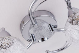 Harper Living Bolla 3Xg9 Energy Saving Led Semi Flush Ceiling Light, Swirl Arms, Polished Chrome Finish, Warm White (3000K), Bulbs Included - thumbnail 5