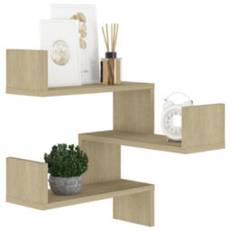 Vidaxl Wall Corner Shelf Sonoma Oak 40X40X50 Cm Engineered Wood - thumbnail 4