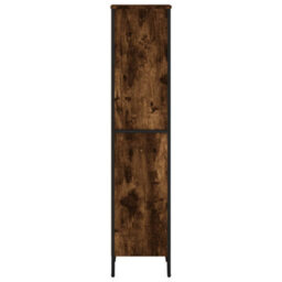 Berkfield Bookcase Smoked Oak 50X31X137.5 Cm Engineered Wood - thumbnail 5