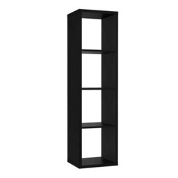 Wyld Haus Shanghai Matt Black 4X1 Storage Unit 4 Shelves - thumbnail 2