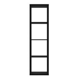 Wyld Haus Shanghai Matt Black 4X1 Storage Unit 4 Shelves - thumbnail 3