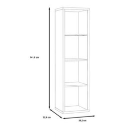 Wyld Haus Shanghai Matt Black 4X1 Storage Unit 4 Shelves - thumbnail 4