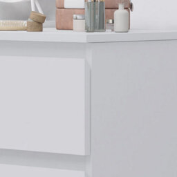 Fwstyle Stora White 3 Drawer Dressing Table (H) 72Cm (W) 99Cm (D) 40Cm - thumbnail 2
