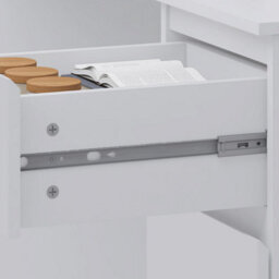Fwstyle Stora White 3 Drawer Dressing Table (H) 72Cm (W) 99Cm (D) 40Cm - thumbnail 3