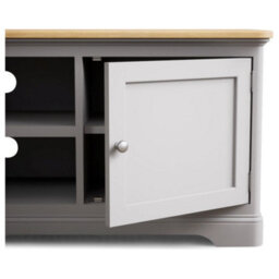 Furniture 48 Ashton Oak And Light Grey Painted Super Wide Tv Cabinet - thumbnail 4