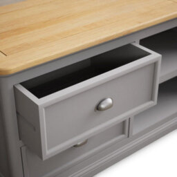Furniture 48 Ashton Oak And Light Grey Painted Super Wide Tv Cabinet - thumbnail 3