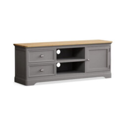 Furniture 48 Ashton Oak And Light Grey Painted Super Wide Tv Cabinet - thumbnail 2