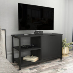 Decorotika Muskegon Tv Stand Tv Unit For Tv's Up To 63 Inch Black And Anthracite - thumbnail 2