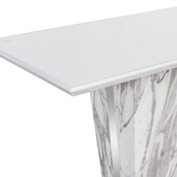 Furniture in Fashion Memphis High Gloss Console Table In Filo Marble Effect Glass Top - thumbnail 7